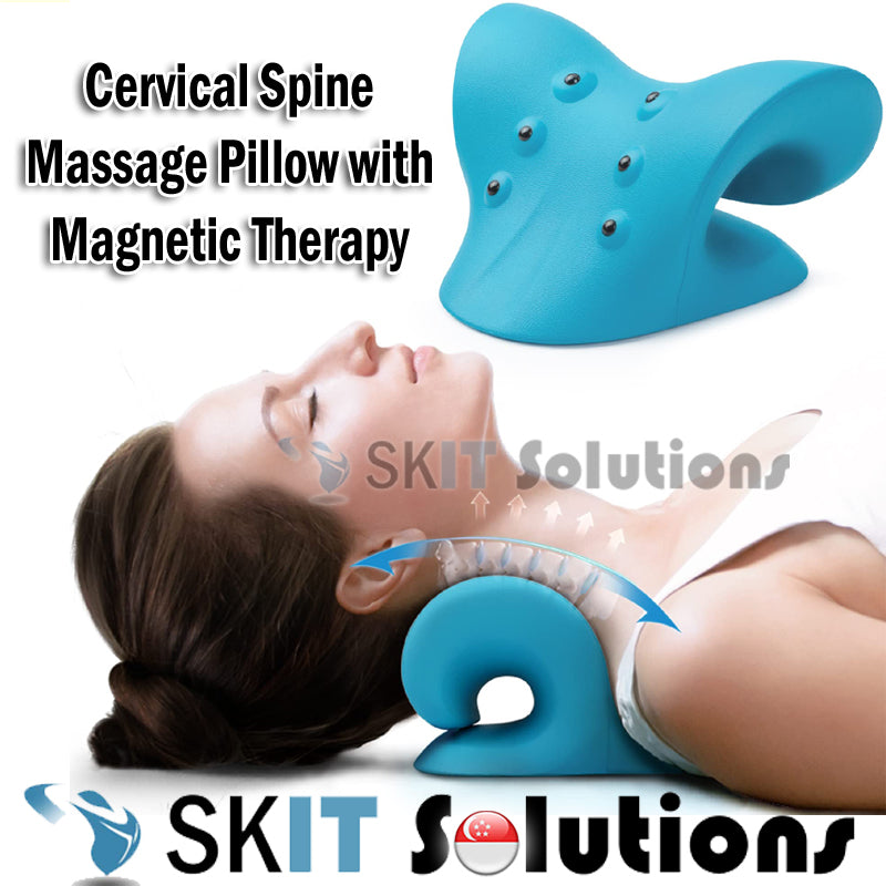 Cervical Spine Massage Pillow with Magnetic Therapy Neck Shoulder Stretch Tractor Posture Corrector Pain Relief Muscle