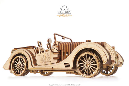 Ugears Roadster Vm-01 ★Mechanical 3D Puzzle Kit Model Toys Gift Present Birthday Xmas Christmas Kids Adults