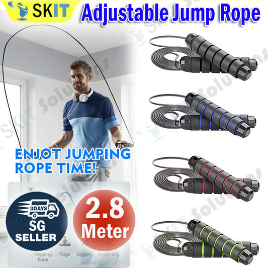 Adjustable Skipping Rope Jump Rope Fitness Training Weight Loss Exercise Cardio Workout Men Women