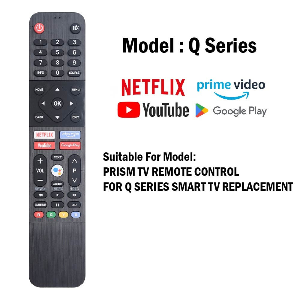 Universal Replacement Remote for PRISM+ 4K Smart Android TV with Voice Control for Q Series E Series