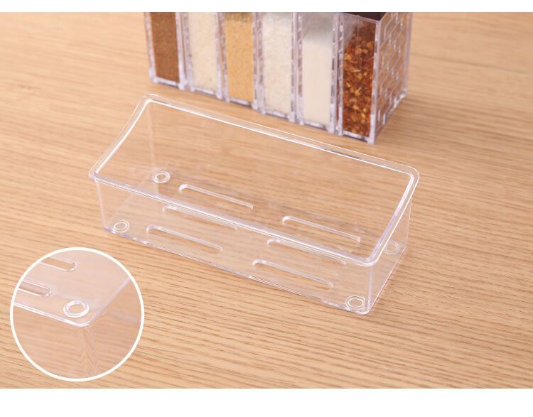 Transparent Spice Storage Box Salt Pepper Shaker Multi-Purpose Seasoning Condiment Container Jar Set