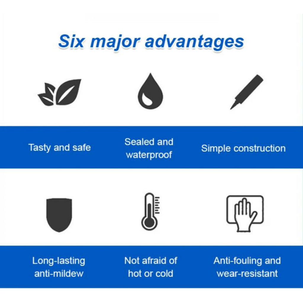 150ML Silicone Sealant FREE 10 Gifts Tile Grout Repair Kit Waterproof Anti Fungal Mould Proof White