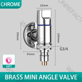 【SKIT SG】Universal Bathroom Washing Machine Faucet Mini Brass Angle Valve Bidet Dual-purpose Valve Dual-control Dual-cooking Faucet Quick Installation
