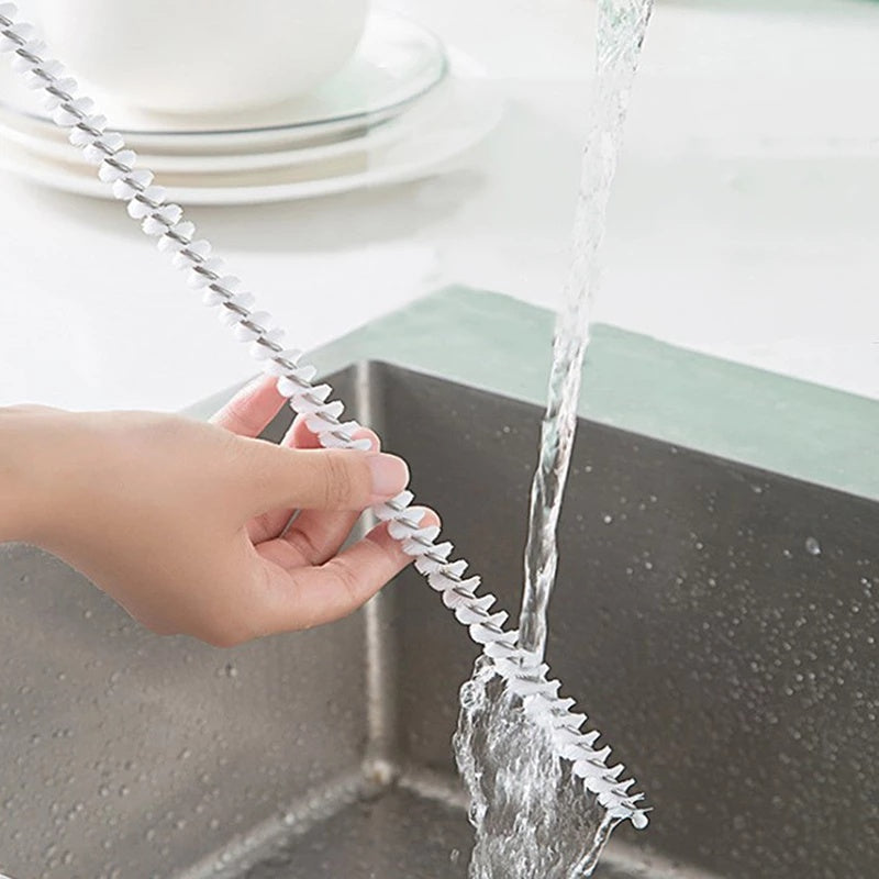 60cm Bendable Drain Hair Cleaner Sink Pipe Clog Remover Sewer Dredging Strip Cleaning Unclog Tool