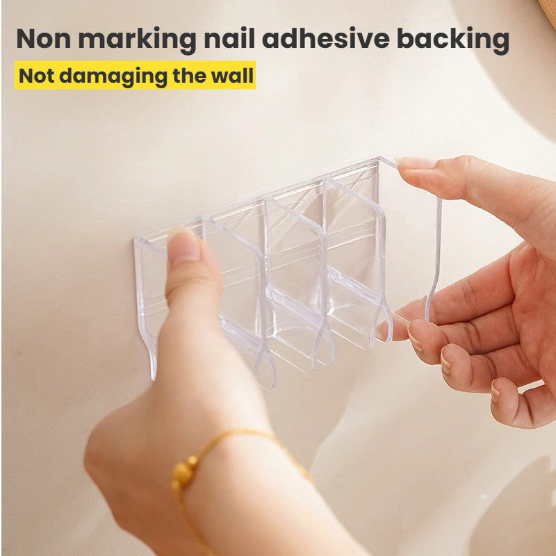 Wall Mounted Facial Cleanser Rack No Drill Storage Holder for Toothpaste Hand Cream Tube Organizer
