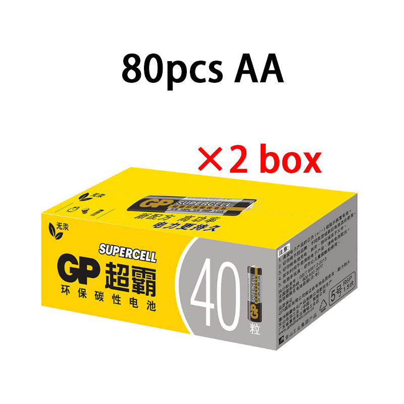 20/40/80pcs GP Supercell AA AAA Battery 1.5V Carbon Zinc Batteries for Toy Clock Remote Control Mouse