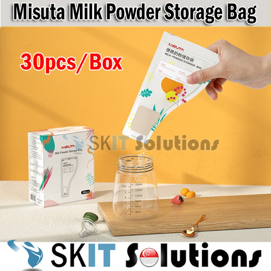 MISUTA Disposable Milk Powder Storage Bag, 30pcs per Box, BPA Free / Pre-sterilised / Leakproof, Minimum Purchase of 2 Boxes