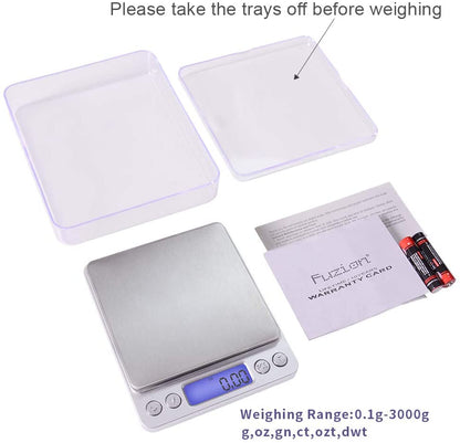 Digital Kitchen Cooking Multifunction Food Weighing Scale 500x0.01g/3000x0.1g Bake Jewelry Weight