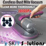 10000PA Cordless Bed Dust Mite Vacuum Cleaner Remover Cleaning Machine FREE 5 Filters For Mattress Sofa Blanket Pillow