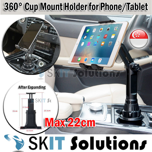 Universal 360° Rotation Cup Car Drink Bottle Mount Holder Stand for Tablet Mobile Phone