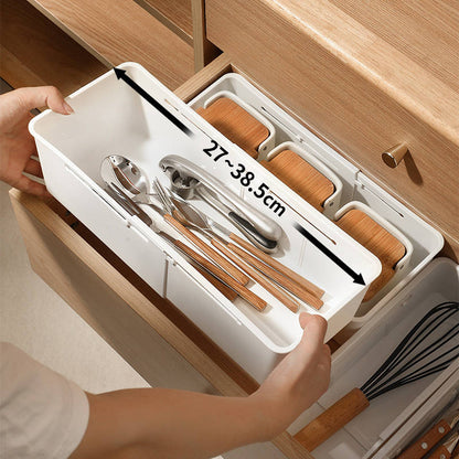 Expandable Drawer Storage Box Organizer Bin Divider Adjustable Tray Organiser Kitchen Cabinet Wardrobe