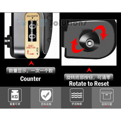 Hand Wrist Grip Strengthener Fitness Finger Exercise Gym Muscle Forearm Trainer Griper Counter Home Workout 5-60Kg