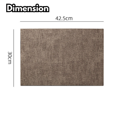 PU Leather Placemat Tablemat Place Mat Placement Waterproof Non-Slip Washable Kitchen Dining Table