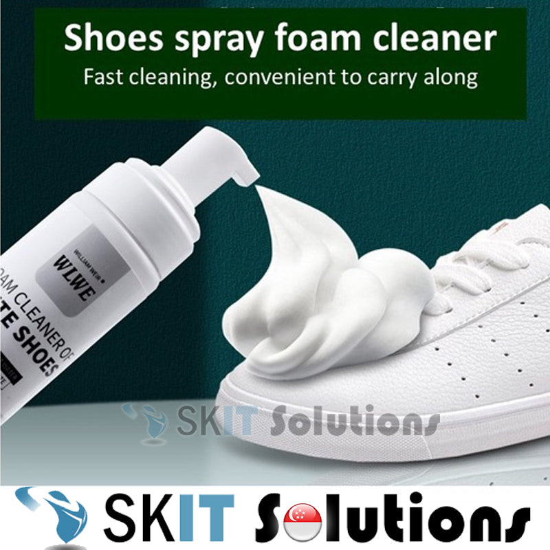 Multi-Function White Shoe Foam Cleaner Handy Shoes Spray 200ml White Sneaker Shoe Dirt Stain Spray Cleaner No Washing