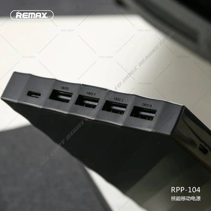 REMAX RPP-104 Hurlon Series 4.8A 4 USB 20000mAh Power Bank Type-C Input PowerBank Emergency Battery Charger