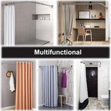 Adjustable L Shaped Bathroom Shower Curtain Rod Extendable Stainless Steel Bathtub Curved Corner Railing Pole Telescopic