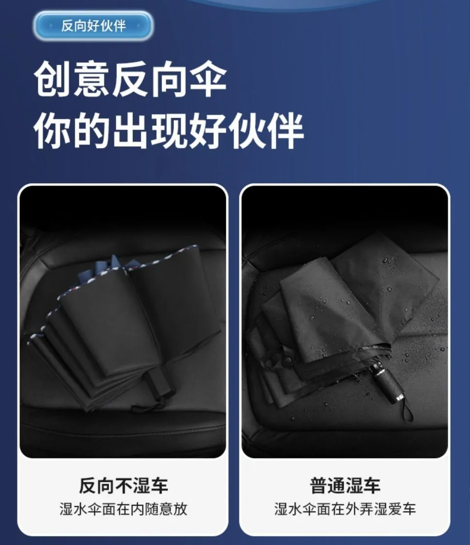 125cm Large Manual Reverse Foldable Umbrella Inverted Design UV Protection Folding Sunshade Raining
