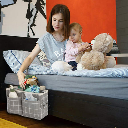 Bedside Hanging Bag Bed Storage Pocket Tidy Organiser Bedhead Sofa Pouch Phone Holder Tablet Pocket