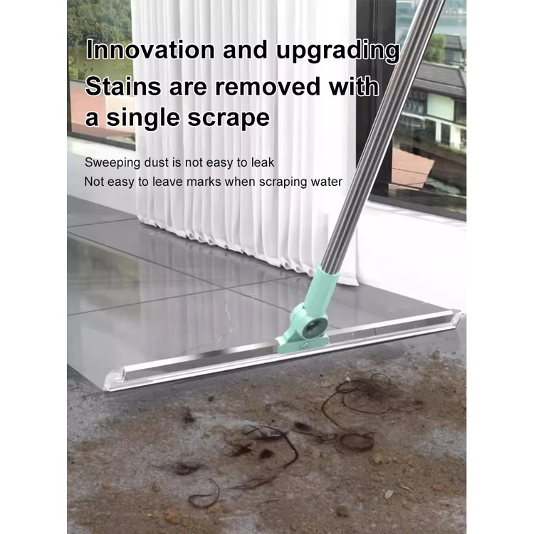 35cm/50cm Silicone Scraper Broom Wiper Extendable Rotatable Floor Glass Window Cleaning Tool Bathroom Mop