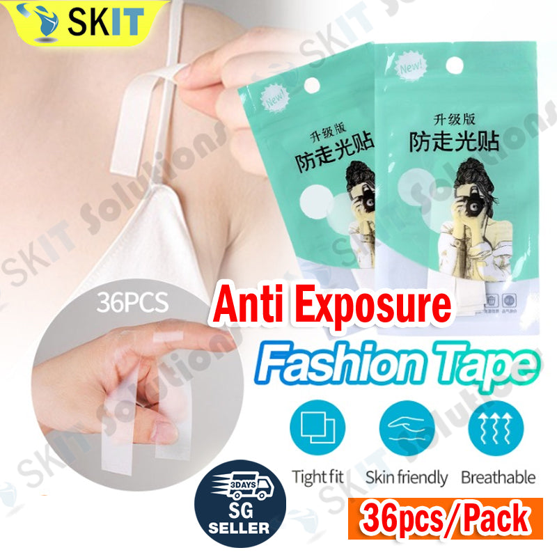 36PCS Anti-Exposure Fashion Tape Invisible Double Sided Adhesive Safe Lingerie Dress Clothes Fix