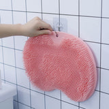 Bath Foot Massage Pad w/ Suction Cup Lazy Silicone Shower Back Rub Scrub Brush Anti-Slip Bath Mat Bathroom Accessories