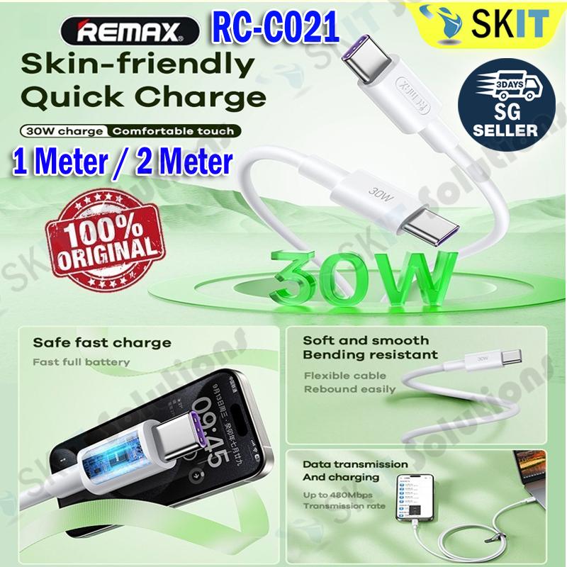 1M/2M Remax RC-C021 30W Super Fast Charging Cable PD Type C To Type C Data Sync C to C Cable Charger