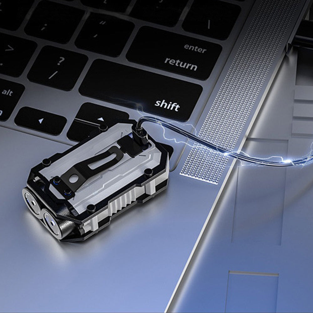 Portable Mini Flashlight Torch COB LED Work Light Waterproof USB-C Rechargeable Magnetic Emergency Lamp