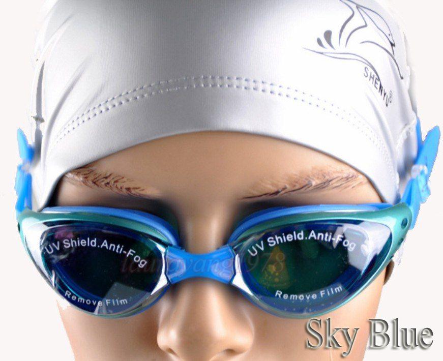 Adult Kid Swimming Goggles Anti Fog UV Protection Leakproof Power 0 Normal Vision Pool Swim Glasses