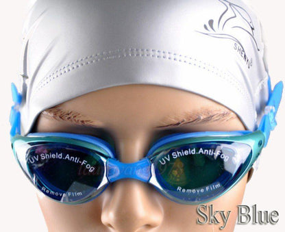 Adult Kid Swimming Goggles Anti Fog UV Protection Leakproof Power 0 Normal Vision Pool Swim Glasses