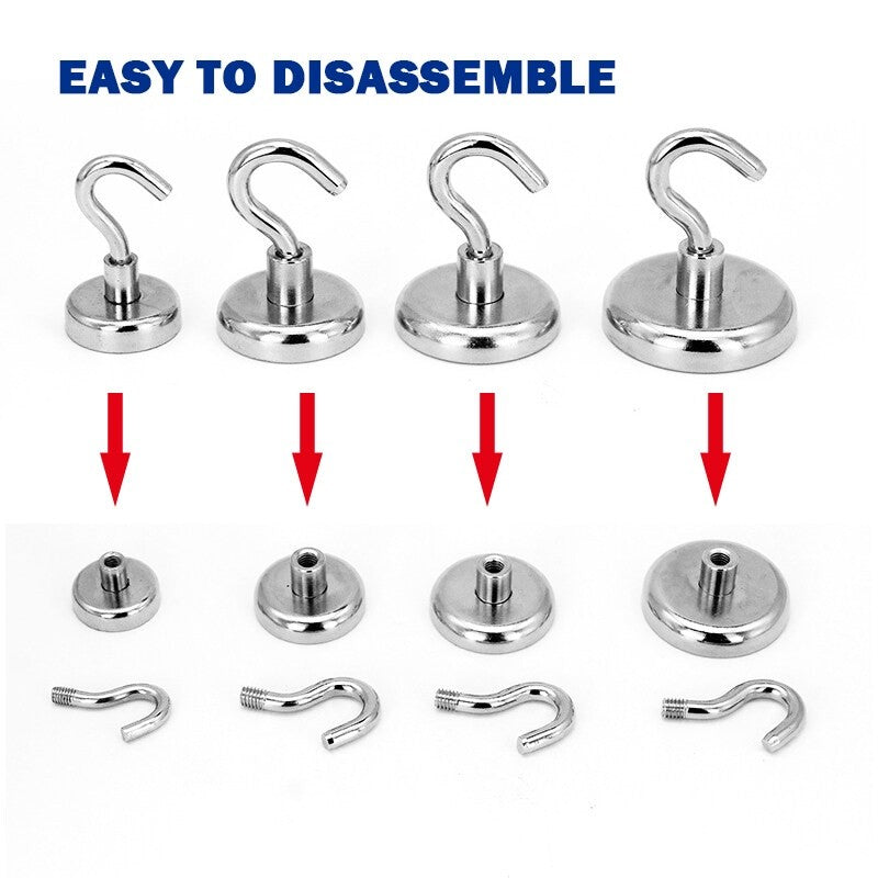 2pc Strong Magnetic Hooks Magnet Holder Wall Hanging Hanger Magnetic Organizer Organiser Hook Home Kitchen Metal Surface