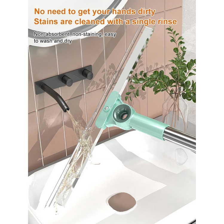 35cm/50cm Silicone Scraper Broom Wiper Extendable Rotatable Floor Glass Window Cleaning Tool Bathroom Mop