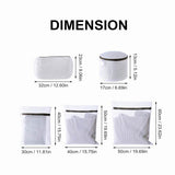 【SKIT SG】5 Piece Full Set 5 Sizes Laundry Mesh Bag 5pc Laundry Net Bag Washing Machine Laundry Basket Garment