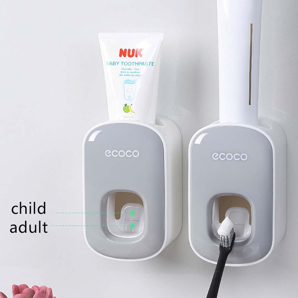 Ecoco Automatic Smart Toothpaste Squeezer Dispenser Holder No Drill Hole Bathroom Accessories Wall Mount