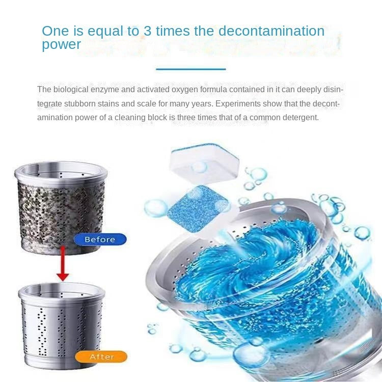 12pcs/box Washing Machine Cleaner Tablets Drum Cleaning Descaler Antibacterial Deodorizer Detergent