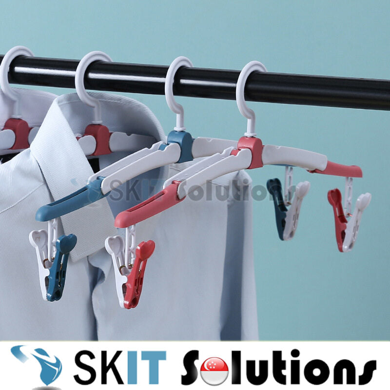 Premium Foldable Travel Hanger Non-slip Portable Clothes Towel Multifunction Closet Creative Organizer