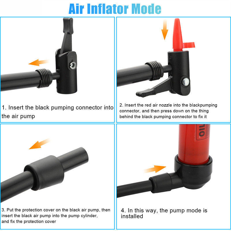 【SKIT SG】Aircon Drainage Hand Pump / Fish Tank Pump/ Multi-Use Transfer Pump / Pumping Oil And Gas With Siphon Pipe To Transport Manual Pump Liquid Chemical Delivery Pump Hand Pump Car, Petrol Diesel Water Fuel Syphon Pump Siphon Water Sucker Transfer Kit