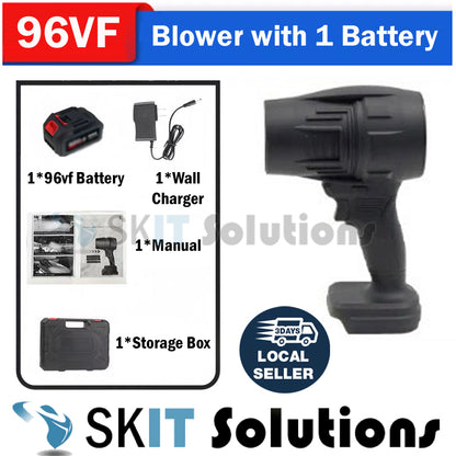 Cordless Electric Turbo Jet Fan Blower Air High Power Rechargeable Blow Leaf Water Dust Car Garden