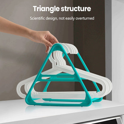 Plastic Hanger Storage Rack Triangle Clothes Organizer Tripod Stand PP Frame  for Home Balcony