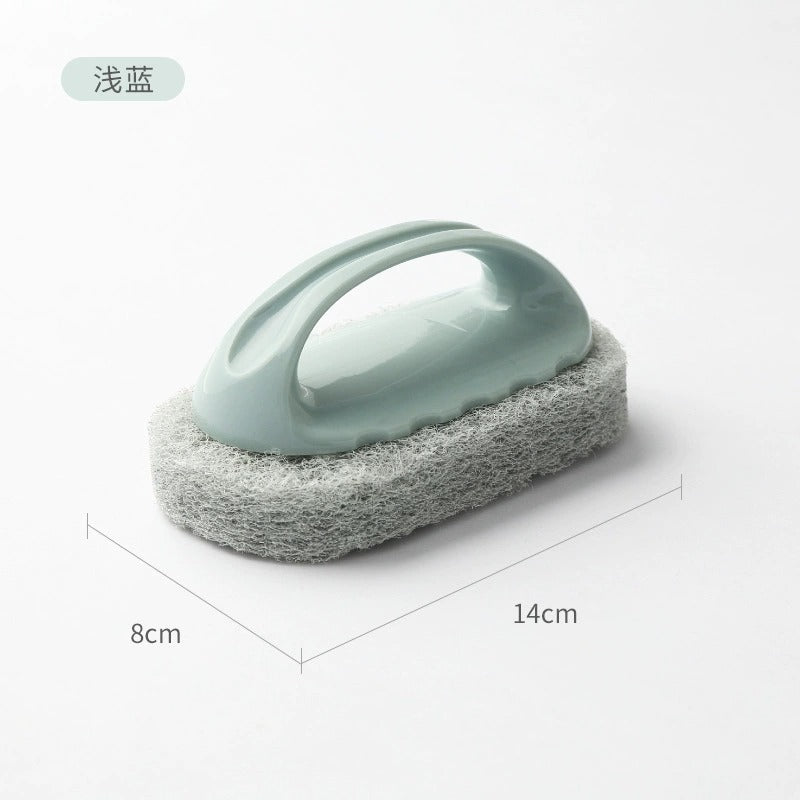 Multi Purpose Bathroom Cleaning Brush Soft Magic Sponge With Handle Bathtub Wall Tile Pot Wash Tool