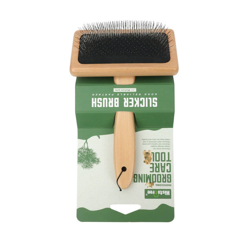 Pet Grooming Slicker Brush for Dogs & Cats with 135° Curved Metal Pins