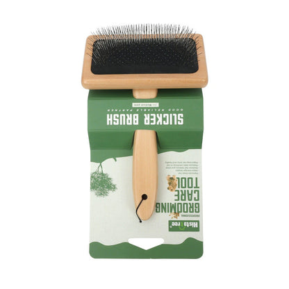 Pet Grooming Slicker Brush for Dogs & Cats with 135° Curved Metal Pins
