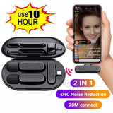 Wireless Lavalier Microphone With Charging Box Case Audio Video Recording Bluetooth Lapel Mic for i-Phone Android Vlog