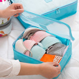 6pcs Travel Storage Bag Luggage Organizer Packing Tidy Clothing 6In1 Clothes Laundry Sleeves Pouch Cubes Organiser