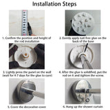 Adjustable L Shaped Bathroom Shower Curtain Rod Extendable Stainless Steel Bathtub Curved Corner Railing Pole Telescopic