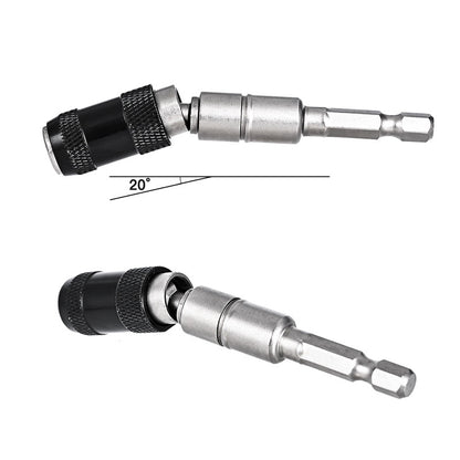 1/4" Hex Magnetic Rotating Pivot Drill Bit Extension Rod Screwdriver Tip Holder Quick Change Tool