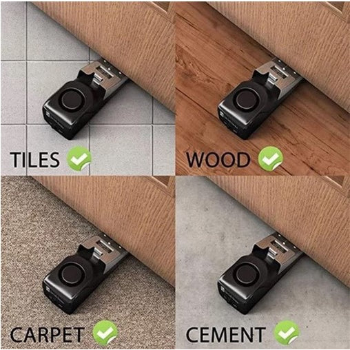 Anti-Theft Security Door Stopper Alarm Sensor 120 Decibel Door Stop Home Travel Floor Wedge Doorstop