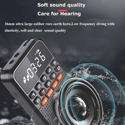 Rolton T1 Portable FM Radio Speaker Elderly MP3 Song Mini Player Large Display Bluetooth TF Card