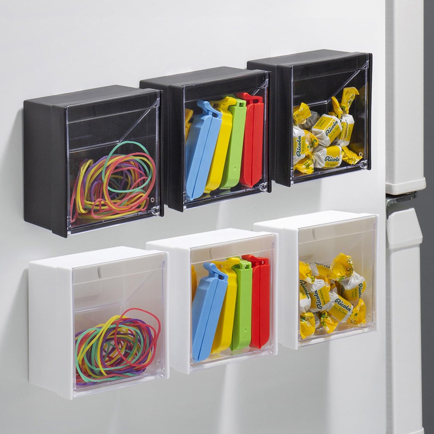 Magnetic Storage Holder Box Basket Organizer with Strong Magnet for Refrigerator Office Accessories