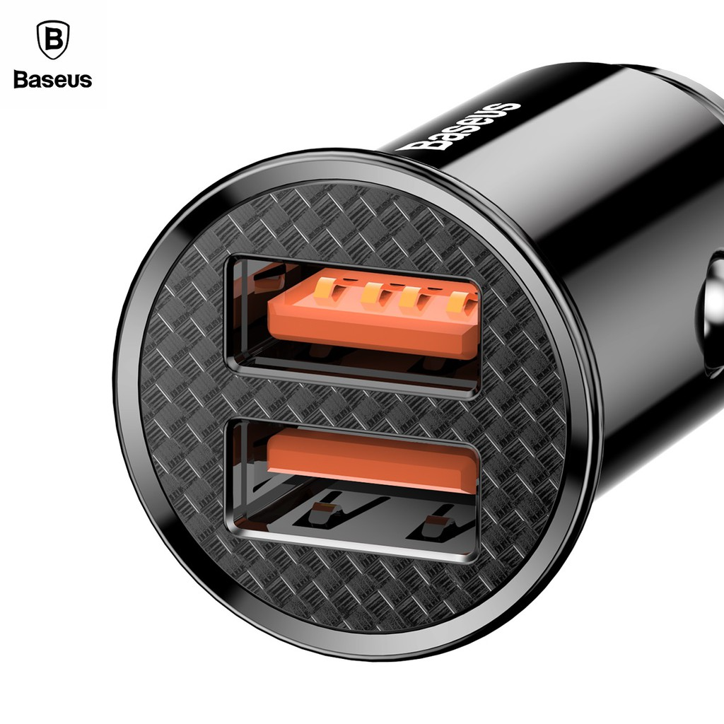 Baseus 30W Quick Charge Type C PD3.0 + QC4.0 USB Car Charger Supercharge SCP QC3.0 QC Fast PD USB C Car Charging Charger