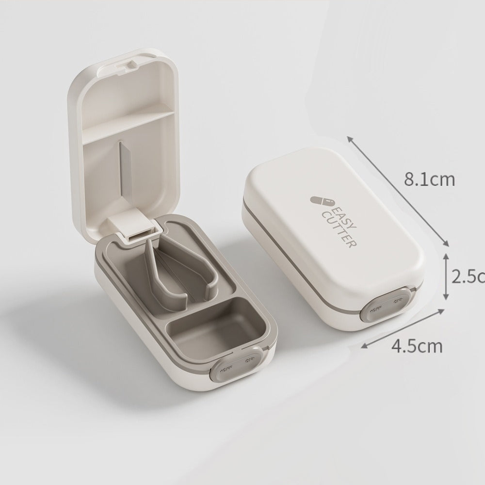 Adjustable Pill Cutter Splitter Crusher with Storage Box Medicine Tablet Easy Divider Organizer Case